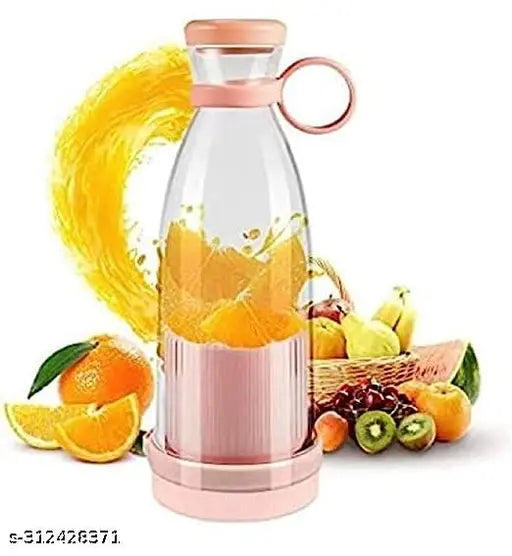 Title: 🍓 Portable Mini Electric Juicer Bottle: 4-Blade Personal Size Blender & Wireless Smoothie Maker 🥝