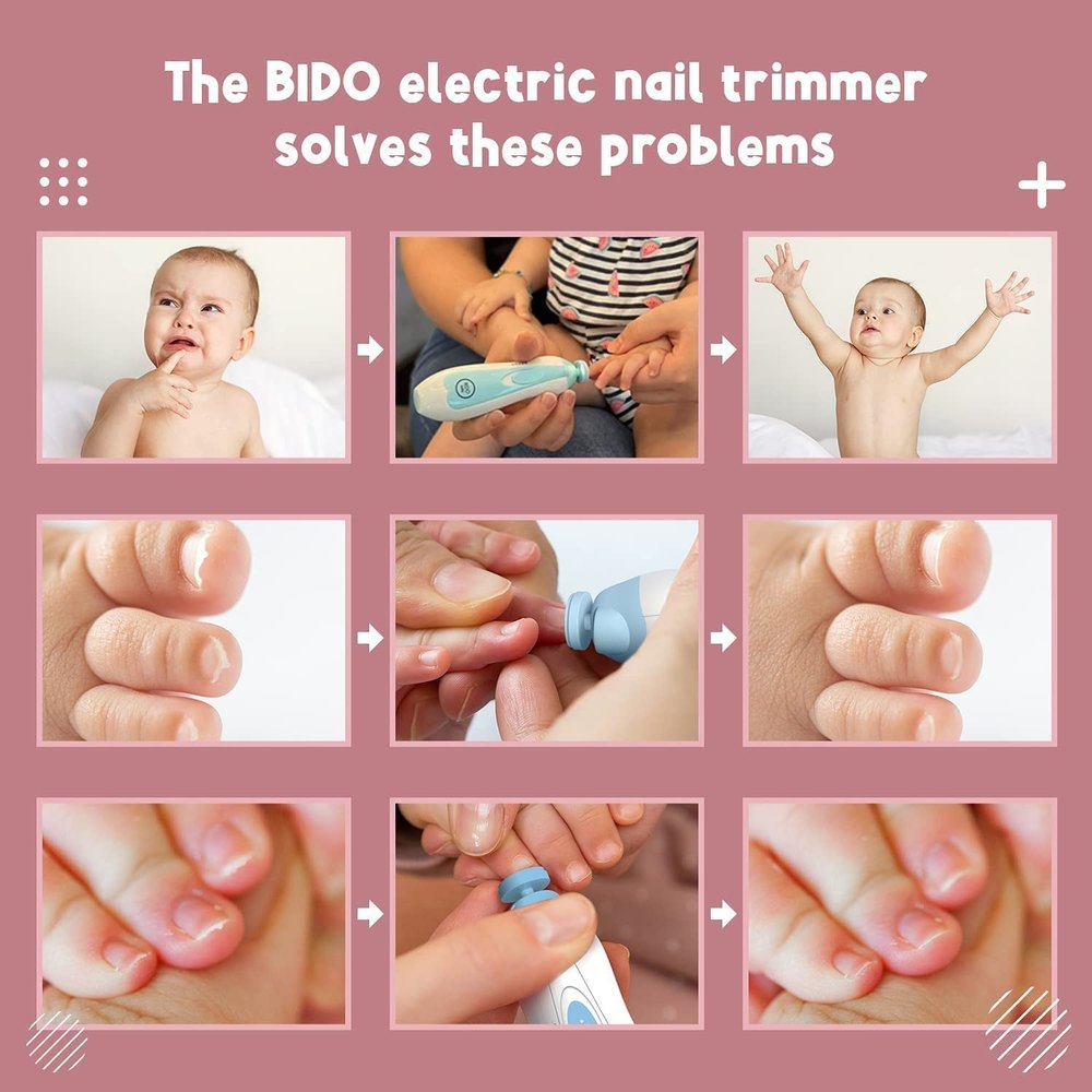 ✨ 6-in-1 Electric Baby Nail Trimmer Set! Safe & Gentle Care for Your Little One! 👶✨
