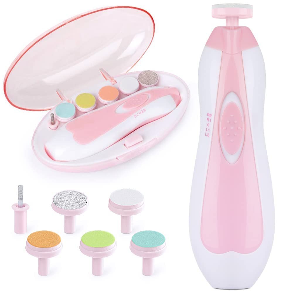 ✨ 6-in-1 Electric Baby Nail Trimmer Set! Safe & Gentle Care for Your Little One! 👶✨
