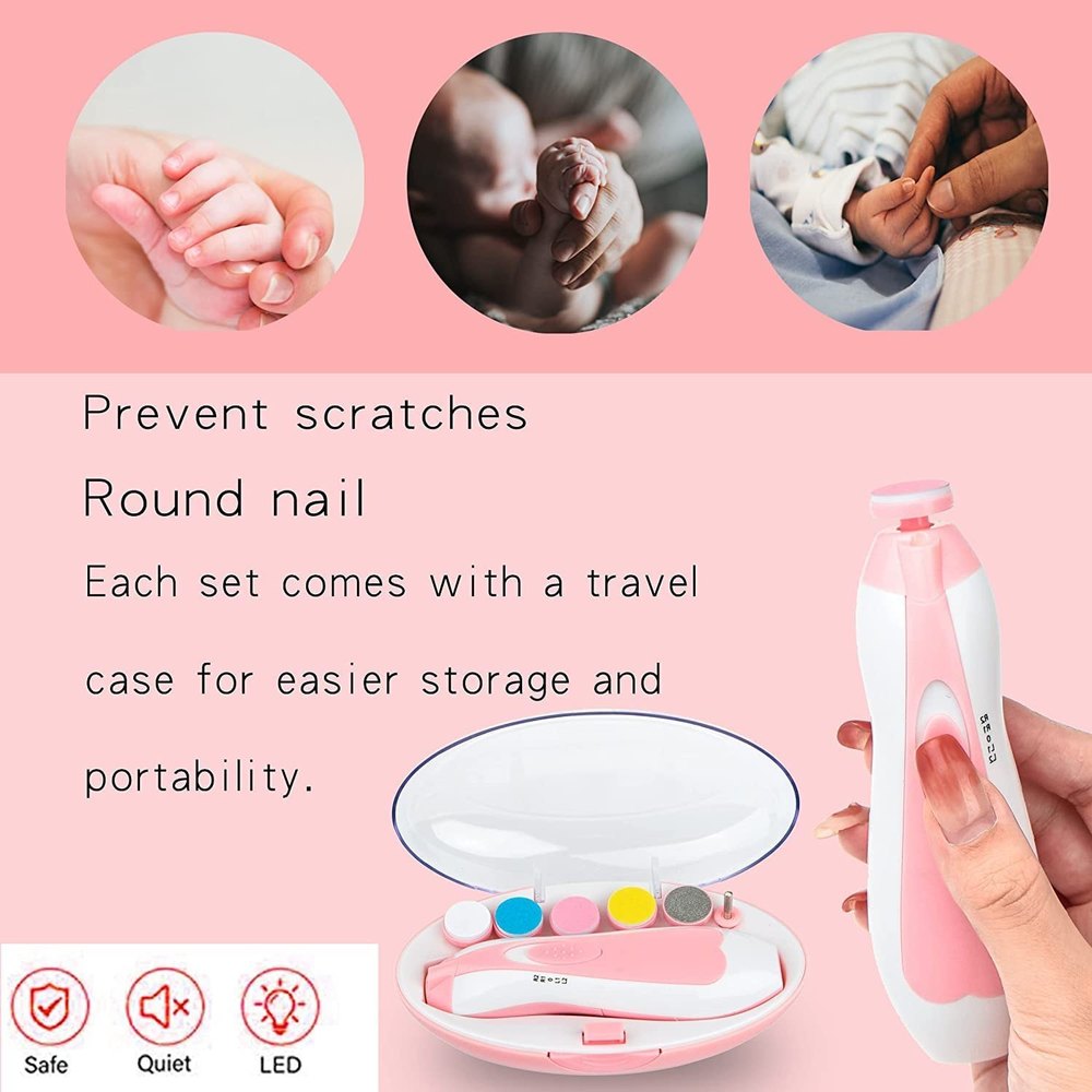 ✨ 6-in-1 Electric Baby Nail Trimmer Set! Safe & Gentle Care for Your Little One! 👶✨