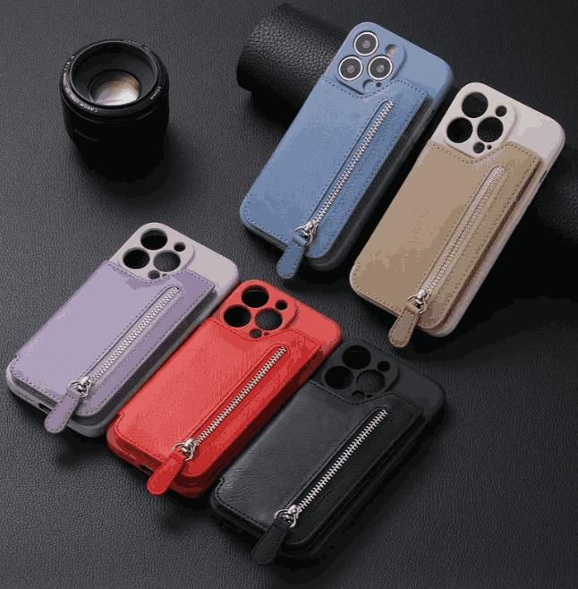 EZ-Wallet Pro Multi-Functional Stick-On Wallet Case: Premium Silicone Mobile Cover with Zipper Storage & Stand Function ✨