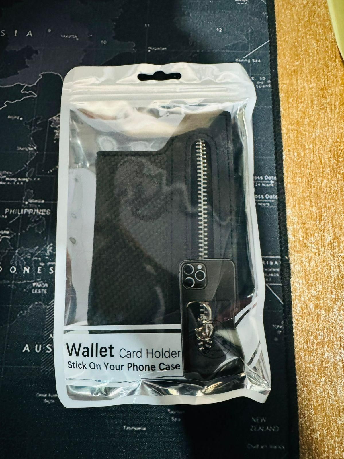 EZ-Wallet Pro Multi-Functional Stick-On Wallet Case: Premium Silicone Mobile Cover with Zipper Storage & Stand Function ✨
