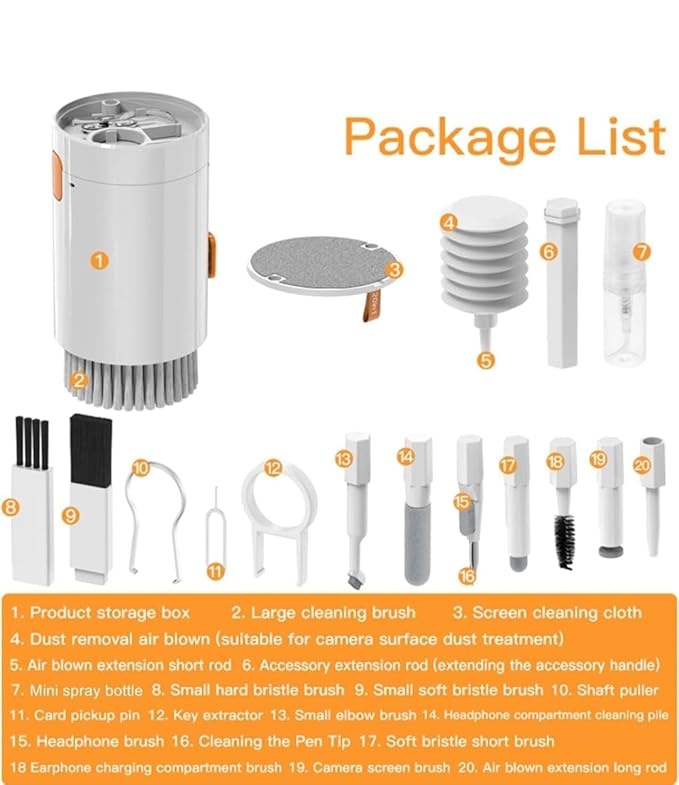 ✨ 20-in-1 Multi-Purpose Electronic Cleaning Kit (Professional Laptop, Keyboard & Earbud Cleaner Set) ✨