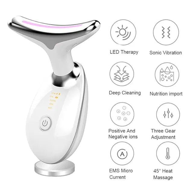 ✨ Youth-Restoring 3-in-1 Face & Neck Lifting Beauty Device (Double Chin Reducer & Skin Tightening Tool) ✨